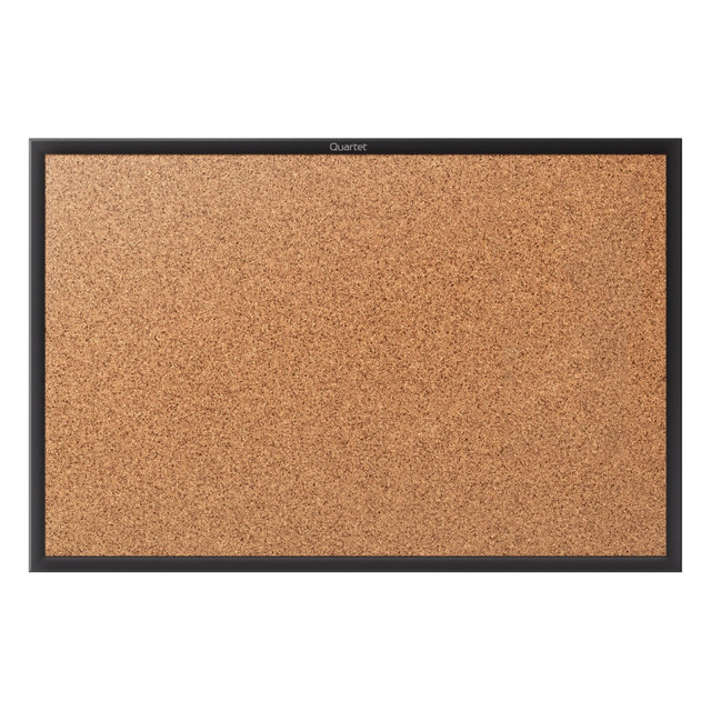 ACCO BRANDS USA, LLC 2305B Quartet Classic Cork Bulletin Board, 36in x 60in, Aluminum Frame With Black Finish ACCO BRANDS USA, LLC 2305B Quartet Classic Cork Bulletin Board, 36in x 60in, Aluminum Frame With Black Finish