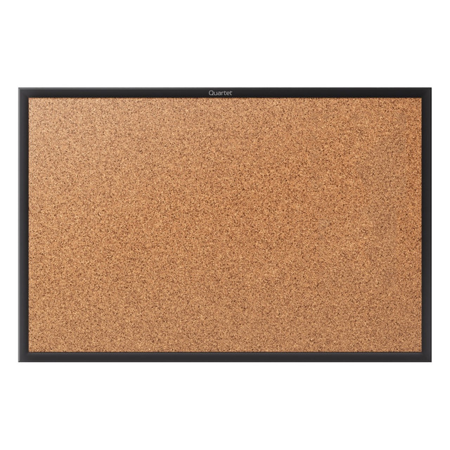 ACCO BRANDS USA, LLC 2305B Quartet Classic Cork Bulletin Board, 36in x 60in, Aluminum Frame With Black Finish