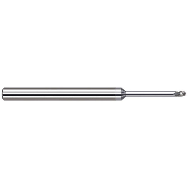 Harvey Tool 925131-C8 Ball End Mill: 0.031" Dia, 0.046" LOC, 3 Flute, Solid Carbide