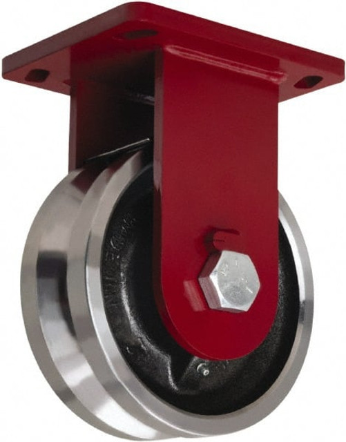 Hamilton R-EPSD-83FVT V Groove Caster: 8" Wheel Dia, 2" Wheel Width, 5,000 lb Capacity