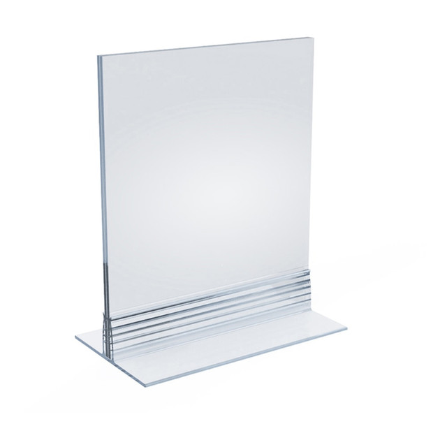 AZAR DISPLAYS 102722 Acrylic T-Strip Vertical/Horizontal Sign Holders, 7in x 5in, Clear, Pack Of 10 Sign Holders AZAR DISPLAYS 102722 Acrylic T-Strip Vertical/Horizontal Sign Holders, 7in x 5in, Clear, Pack Of 10 Sign Holders
