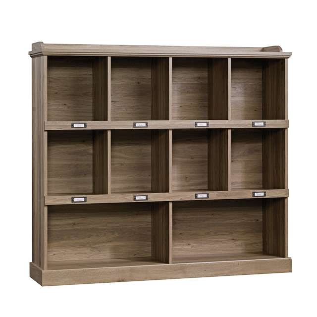SAUDER WOODWORKING CO. 414726 Sauder Barrister Lane Cubby Bookcase, Salt Oak SAUDER WOODWORKING CO. 414726 Sauder Barrister Lane Cubby Bookcase, Salt Oak