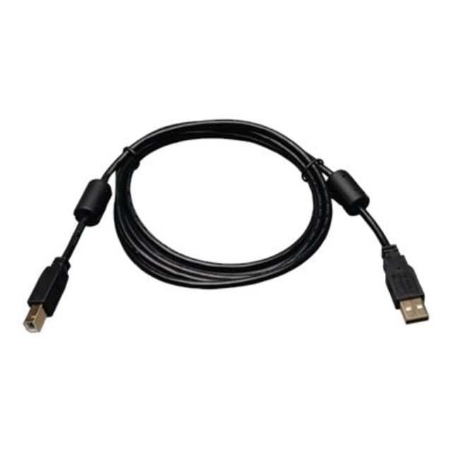 TRIPP LITE U023-003 Eaton Tripp Lite Series USB 2.0 A to B Cable with Ferrite Chokes (M/M), 3 ft. (0.91 m) - USB cable - USB Type B (M) to USB (M) - USB 2.0 - 3 ft - black