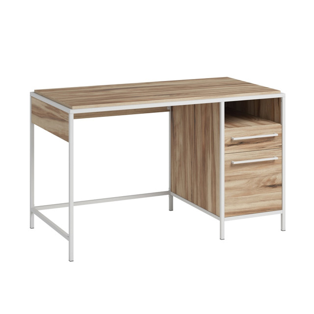 SAUDER WOODWORKING CO. 430777 Sauder Nova Loft 49inW Single Pedestal Computer Desk, Kiln Acacia SAUDER WOODWORKING CO. 430777 Sauder Nova Loft 49inW Single Pedestal Computer Desk, Kiln Acacia