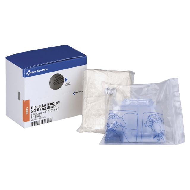 FIRST AID ONLY, INC. 90643 First Aid Only SmartCompliance CPR Mask And Triangular Bandage Refill Set FIRST AID ONLY, INC. 90643 First Aid Only SmartCompliance CPR Mask And Triangular Bandage Refill Set