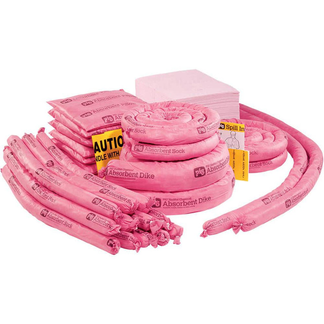 New Pig KITR302 Spill Kits; Kit Type: Chemical & Hazardous Material Spill Kit; Container Type: None; Absorption Capacity: 63 gal; Capacity per Kit (Gal.): 63 gal