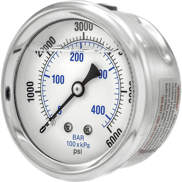 PIC Gauges PRO-202L-254S Pressure Gauges; Gauge Type: Industrial Pressure Gauges ; Scale Type: Dual ; Accuracy (%): 2-1-2% ; Dial Type: Analog ; Thread Type: 1/4" MNPT ; Bourdon Tube Material: Bronze