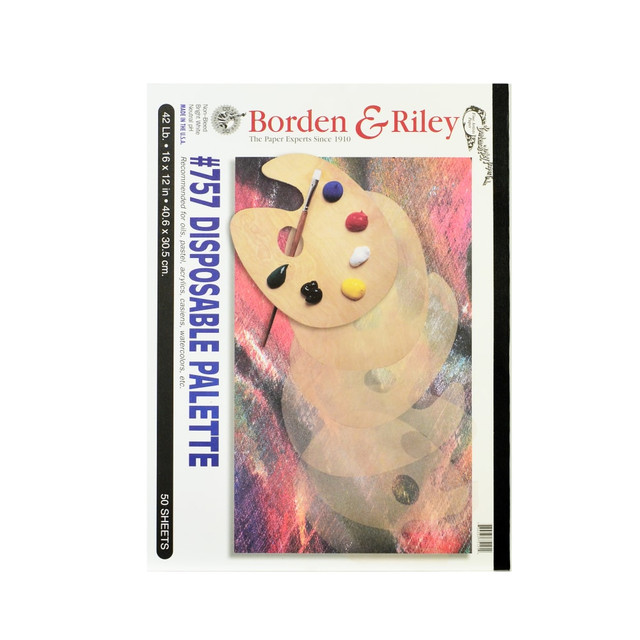 WINSOR & NEWTON PALP121650-2 Borden & Riley #757 Disposable Palette Pads, 12in x 16in, 50 Sheets Per Pad, Pack Of 2 Pads