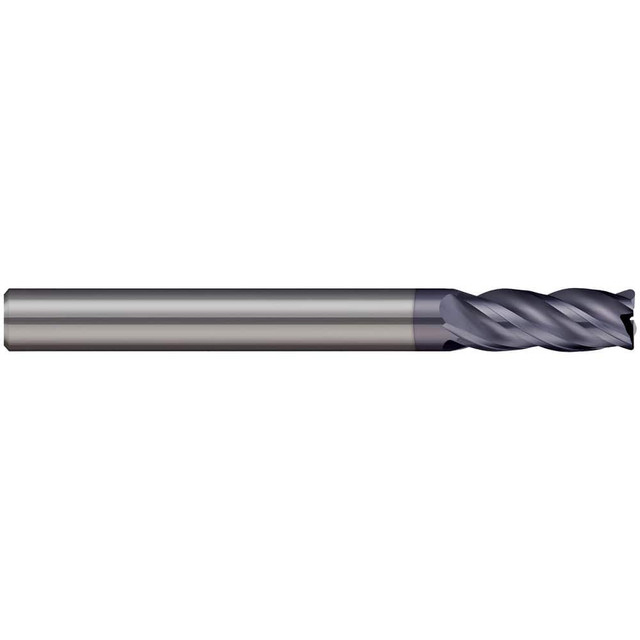 Micro 100 VHMM-040-4X Corner Radius End Mill: 4 mm Dia, 11 mm LOC, 0.5 mm Radius, 4 Flutes, Solid Carbide