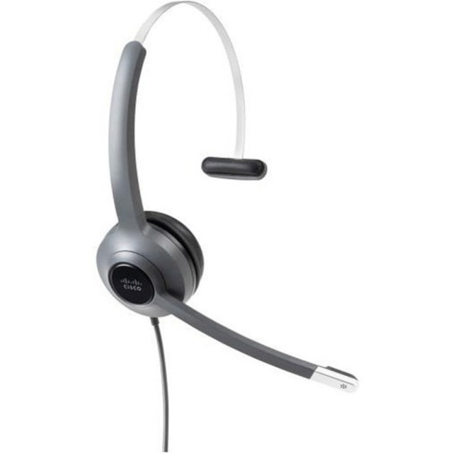 CISCO CP-HS-W-521-USB=  521 Headset - Mono - Mini-phone (3.5mm), USB - Wired - Over-the-head - Monaural - Supra-aural - Uni-directional, Electret, Condenser Microphone - Black