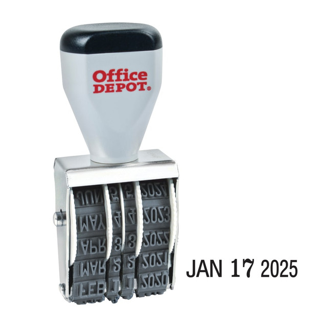 OFFICE DEPOT 098333  Brand Date Stamp Dater, Traditional Line Date Stamp Dater Size 1 1/2