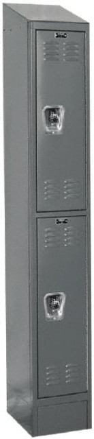 Hallowell URB1258-2ASB-HG 1-Wide Locker: 12" Wide, 78" High, Padlock