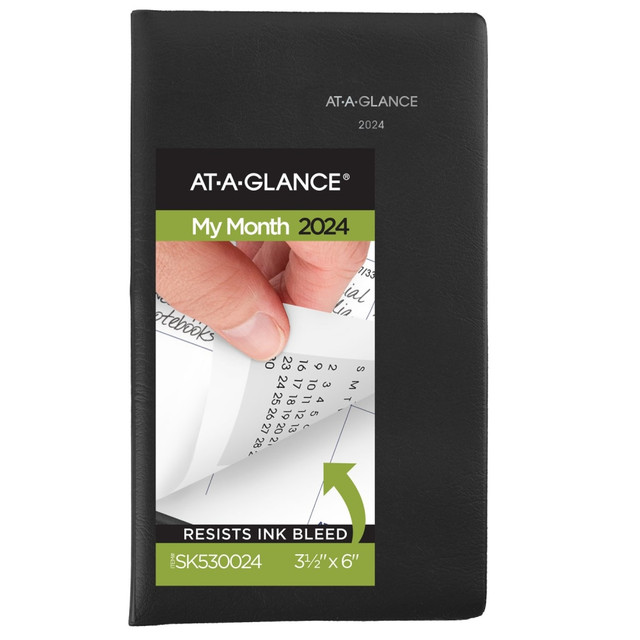 ACCO BRANDS USA, LLC AT-A-GLANCE SK530024 2023-2025 AT-A-GLANCE DayMinder 14-Month Monthly Planner, 3-1/2in x 6in, Black, December 2023 To January 2025, SK5300