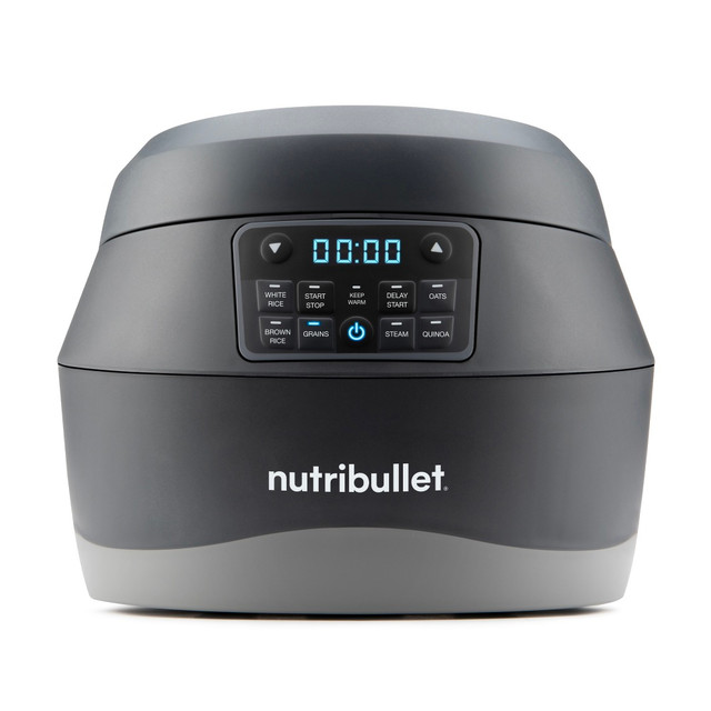 HOMELAND HOUSEWARES, LLC NBG50100 Nutribullet 2.5-Quart EveryGrain Cooker, 8-5/8inH x 10-5/8inW x 11-7/16inD, Black HOMELAND HOUSEWARES, LLC NBG50100 Nutribullet 2.5-Quart EveryGrain Cooker, 8-5/8inH x 10-5/8inW x 11-7/16inD, Black