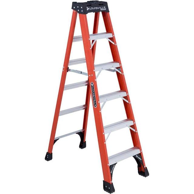 Louisville FS1408HD 5-Step Fiberglass Step Ladder: Type IAA, 8' High