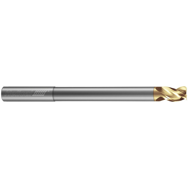 Helical Solutions 82755 Corner Radius End Mill: 3/8" Dia, 1/2" LOC, 0.5 mm Radius, 3 Flutes, Solid Carbide