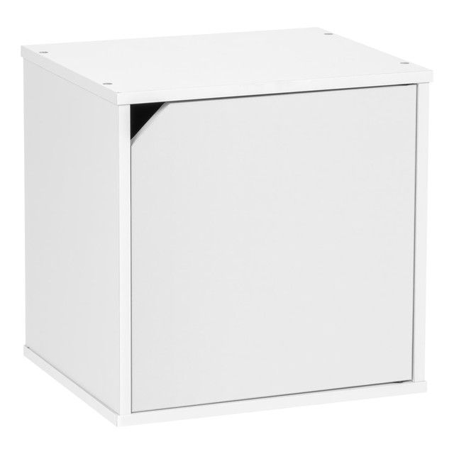 IRIS USA, INC. 596260 IRIS BAKU 14inH Modular Cube Storage Box With Door, White