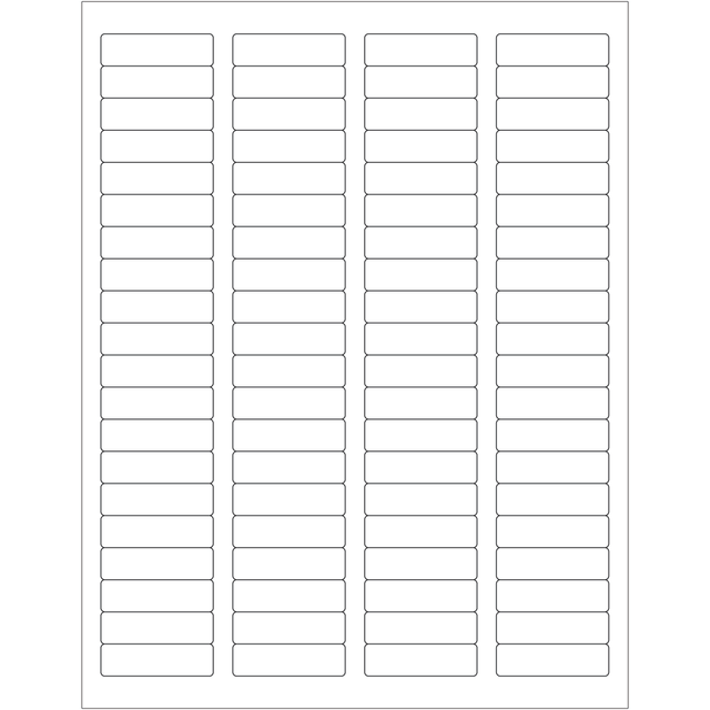 B O X MANAGEMENT, INC. Tape Logic LL109  Inkjet/Laser Labels, LL109, Rectangle, 1 3/4in x 1/2in, White, Case Of 8,000