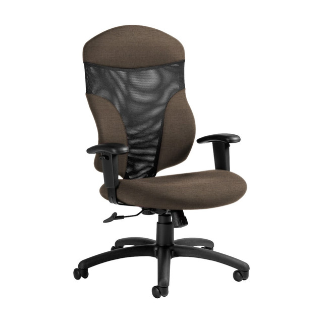 Global QS1950-43NBK-UR17  Tye Mesh Tilter Chair, High-Back, 45 1/2inH x 25inW x 26inD, Earth/Black