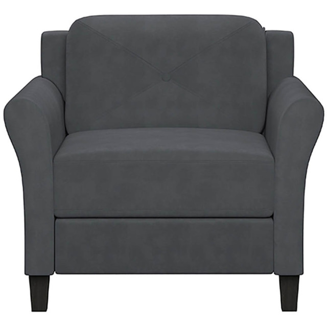 LIFESTYLE SOLUTIONS INC. CCHRFKS1M26DGRA Lifestyle Solutions Hanson Microfiber Chair, Dark Gray LIFESTYLE SOLUTIONS INC. CCHRFKS1M26DGRA Lifestyle Solutions Hanson Microfiber Chair, Dark Gray