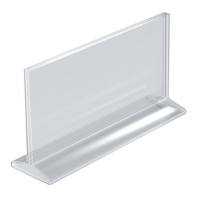 AZAR DISPLAYS 142704  Acrylic Horizontal 2-Sided Sign Holders, 5-1/2inH x 8-1/2inW x 3inD, Clear, Pack Of 10 Holders