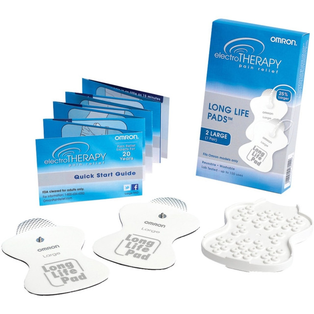 OMRON HEALTHCARE, INC. PMLLPAD-L Omron ElectroTHERAPY TENS Long Life Pads - Large - PMLLPAD-L - 0.1in Height x 4in Width - White - 2 OMRON HEALTHCARE, INC. PMLLPAD-L Omron ElectroTHERAPY TENS Long Life Pads - Large - PMLLPAD-L - 0.1in Height x 4in Width - White - 2