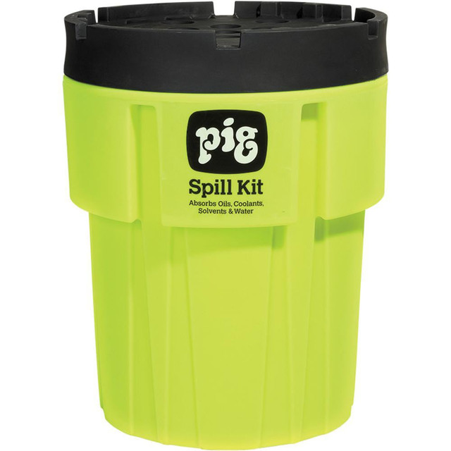 New Pig KIT262 Spill Kits; Kit Type: Universal Spill Kit; Container Type: Drum; Absorption Capacity: 60 gal; Color: Hi-Vis Green; Portable: No; Capacity per Kit (Gal.): 60 gal