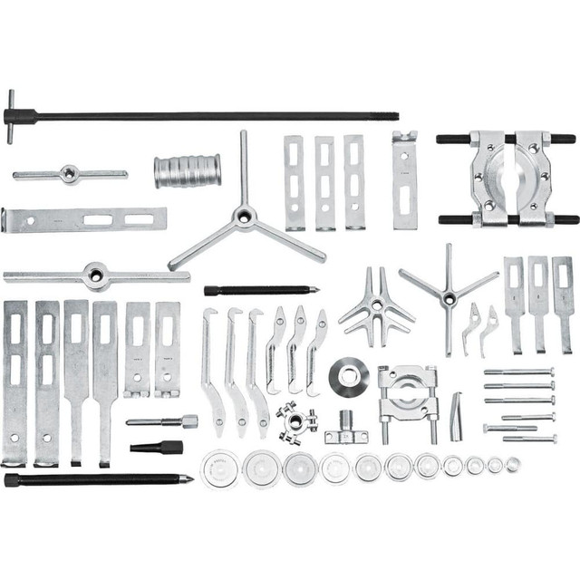 Proto J4245 Puller & Separator Sets; Type: General Pupose Puller Set; Maximum Spread (Inch): 0; Number Of Bolts: 8.000; Number of Jaws: 18; Number of Pieces: 56; 56.000; Ratcheting: No; Insulated: No; Tether Style: Not Tether Capable; Reach (Decimal 