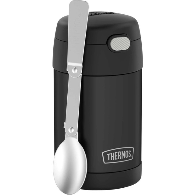 KING-SEELEY THERMOS/THERMOS F31101BK6 Thermos FUNtainer Stainless Steel Food Jar 16Oz - Food Storage - Dishwasher Safe - 3.7in Diameter - Matte Black - Stainless Steel Body KING-SEELEY THERMOS/THERMOS F31101BK6 Thermos FUNtainer Stainless Steel Food Jar 16Oz - Food Storage - Dishwasher Safe - 3.7in Diameter - Matte Black - Stainless Steel Body