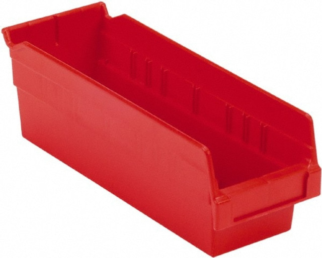 LEWISBins+ SB124-4SE RED Plastic Hopper Shelf Bin: Red