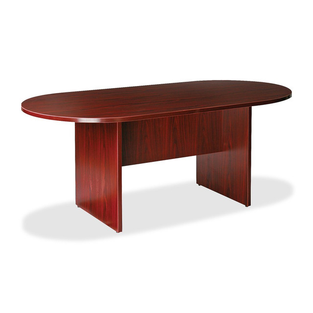 LORELL 87272  Essentials Oval Conference Table, 72inW, Mahogany