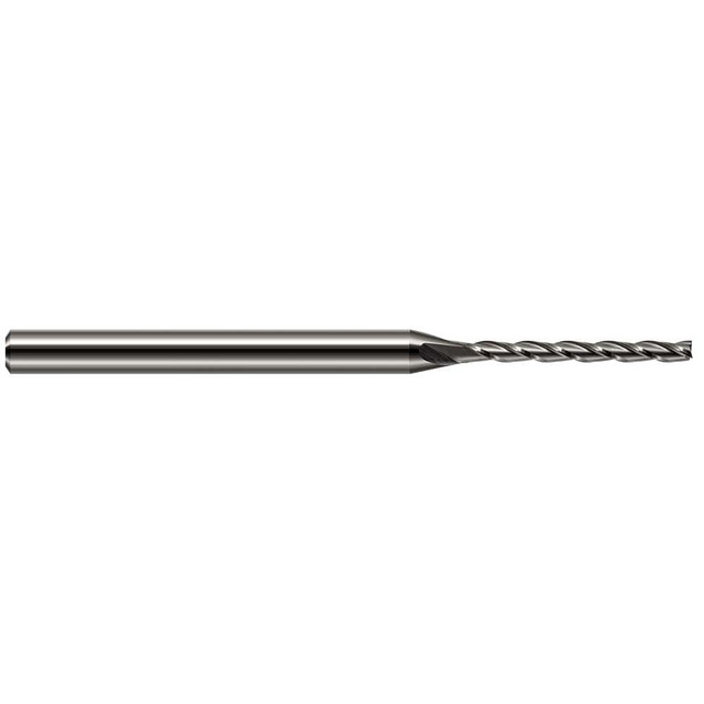 Harvey Tool 951600 Square End Mill: 0.1'' Dia, 1'' LOC, 1/8'' Shank Dia, 2-1/2'' OAL, 3 Flutes, Solid Carbide