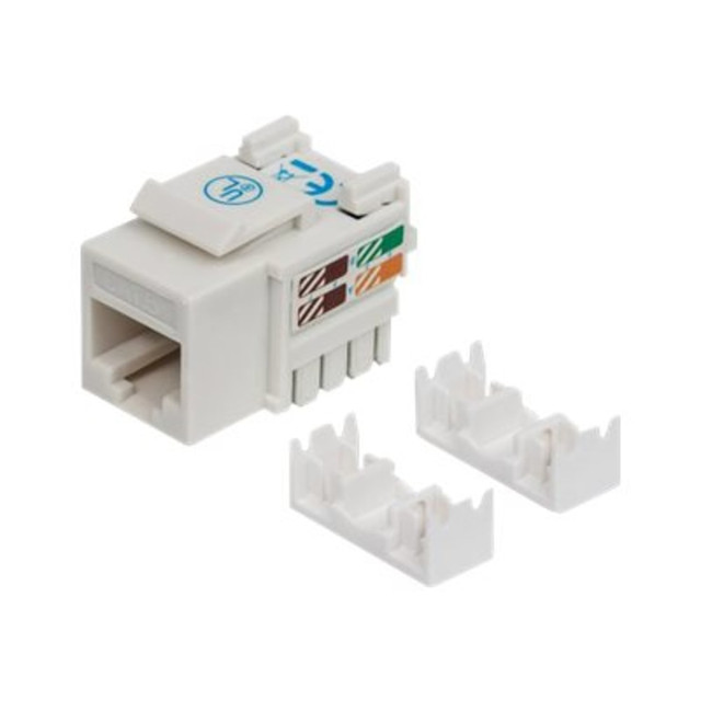 INTRACOM USA, INC. 210591 Intellinet Keystone Jack, Cat6, UTP, Punch-down, White - Modular insert - CAT 6 - UTP - RJ-45 - white INTRACOM USA, INC. 210591 Intellinet Keystone Jack, Cat6, UTP, Punch-down, White - Modular insert - CAT 6 - UTP - RJ-45 - white