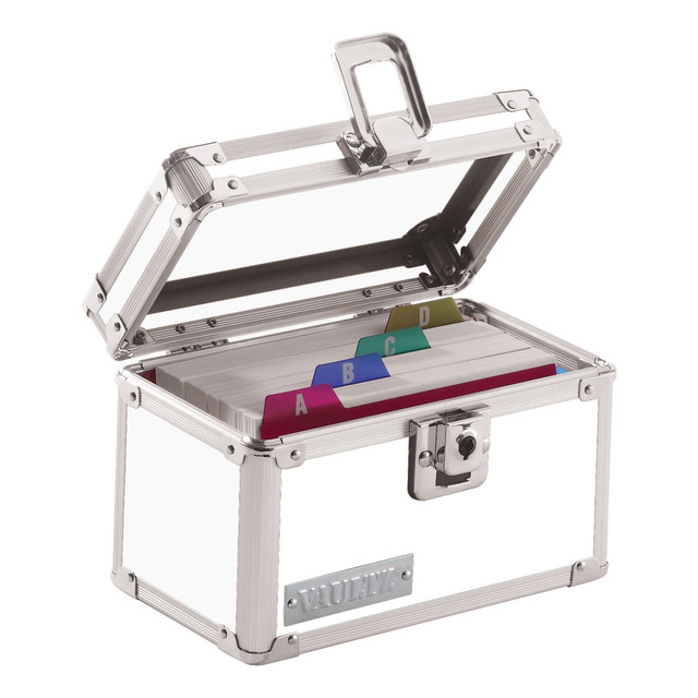 IDEASTREAM CONSUMER PRODUCTS VZ00148 Vaultz Locking Index Card Box, 3in x 5in, Assorted Crocodile Colors (No Color Choice)