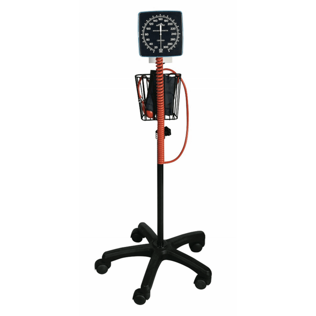 MEDLINE INDUSTRIES, INC. Medline MDS9407  Mobile Aneroid Blood Pressure Monitor, Adult, Black/Orange