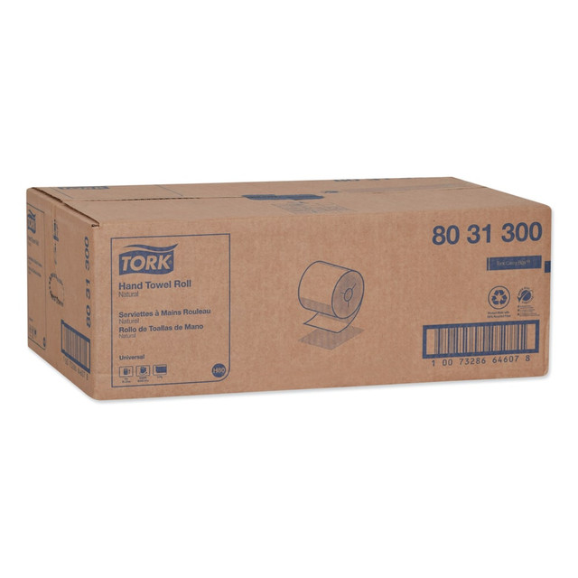 WAUSAU PAPER MILLS LLC 8031300 Tork Universal Notched 1-Ply Paper Towels, 800ft Per Roll, Natural, Pack Of 6 Rolls