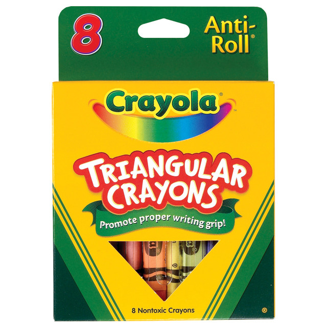 CRAYOLA LLC 524008 Crayola Triangular Crayons, Box Of 8 CRAYOLA LLC 524008 Crayola Triangular Crayons, Box Of 8