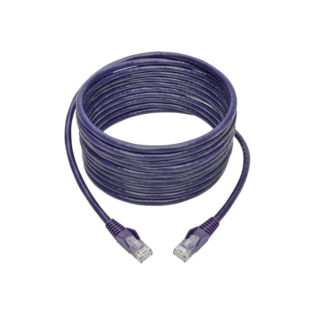 TRIPP LITE N201-015-PU  Cat6 Gigabit Snagless Molded (UTP) Ethernet Cable (RJ45 M/M) PoE Purple 15 ft. (4.57 m)