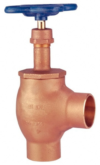 NIBCO NJ4K00B Gate Valve: Angle, 1-1/4" Pipe, Soldered, Bronze