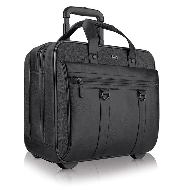 UNITED STATES LUGGAGE EXE935-4 Solo New York MacDougal Rolling Case with 17.3in Laptop Pocket, Black UNITED STATES LUGGAGE EXE935-4 Solo New York MacDougal Rolling Case with 17.3in Laptop Pocket, Black