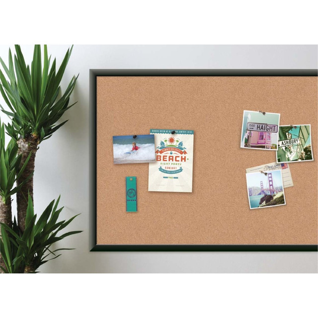 UBRANDS, LLC U Brands 2879U00-01  Cork Bulletin Board, 23in x 17in, Black Aluminum Frame