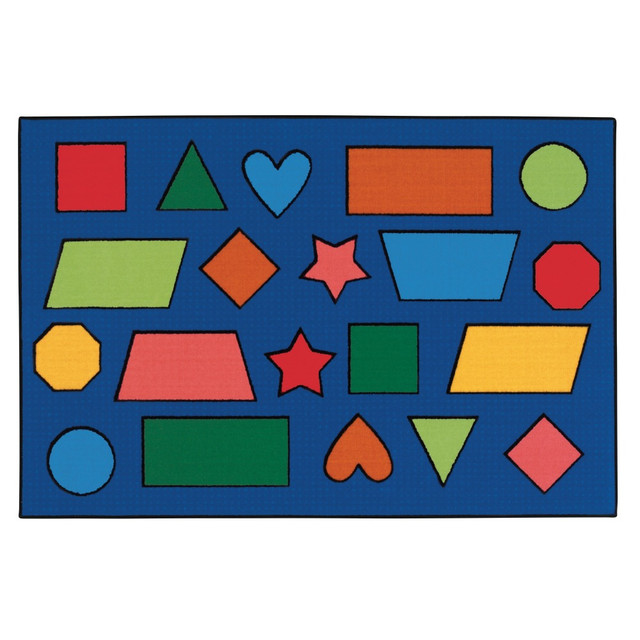 CARPETS FOR KIDS ETC. INC. Carpets For Kids 48.76  KID$Value Rugs Color Shapes Activity Rug, 4ft x 6ft , Blue