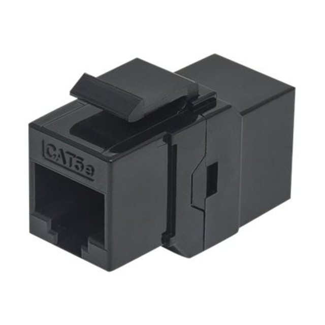 INTRACOM USA, INC. 504775 Intellinet Inline Coupler, Cat5e, UTP, Keystone Type, 8P8C Female to 8P8C Female, Black - Keystone coupler - RJ-45 (F) to RJ-45 (F) - CAT 5e - black