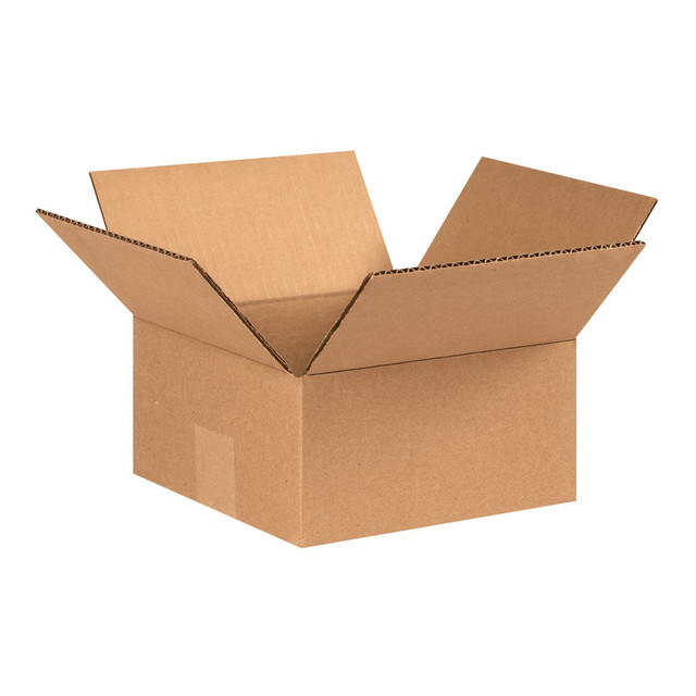 B O X MANAGEMENT, INC. 884 Partners Brand Flat Corrugated Boxes, 8in x 8in x 4in, Kraft, Pack Of 25