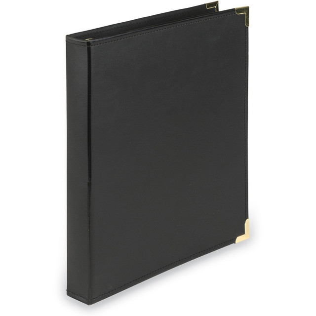 SAMSILL CORP 15130 Samsill Leatherette Classic 3-Ring Binder, 1in Round Rings, Black SAMSILL CORP 15130 Samsill Leatherette Classic 3-Ring Binder, 1in Round Rings, Black
