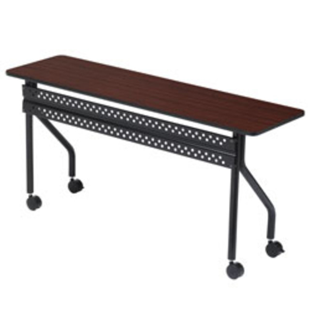 ICEBERG ENTERPRISES LLC 68068 Iceberg OfficeWorks 72inW Mobile Training Table, Rectangle, Mahogany