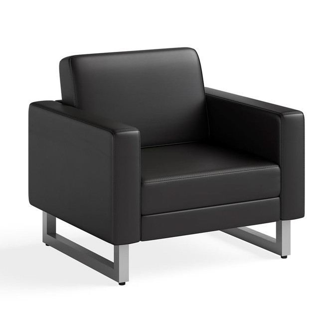 SAFCO PRODUCTS CO 1732MRL2SLVBL Safco Mirella Lounge Chair, Black/Silver SAFCO PRODUCTS CO 1732MRL2SLVBL Safco Mirella Lounge Chair, Black/Silver