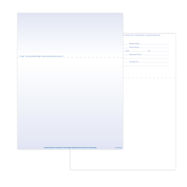 TAYLOR CORP WLCS101-BK2500 Laser 2-Sided Healthcare Medical Billing Statements, No Credit Card Information, 1-Part, 8-1/2in x 11in, Blue, Pack Of 2,500 Sheets TAYLOR CORP WLCS101-BK2500 Laser 2-Sided Healthcare Medical Billing Statements, No Credit Card Information, 1-Part, 8-1/2in x 11in, Blue, Pack Of 2,500 Sheets