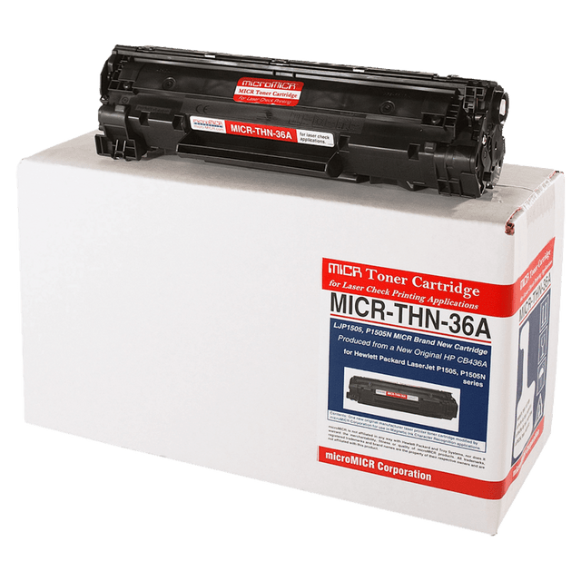 MICROMICR CORPORATION MicroMICR MICRTHN36A  Remanufactured Black Toner Cartridge Replacement For HP 36A, CB436A, THN-36A