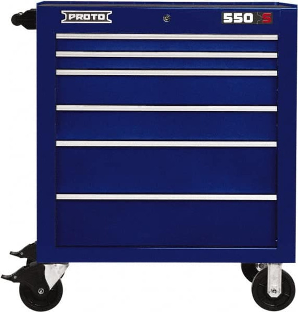 Proto J553441-6BL Steel Tool Roller Cabinet: 6 Drawers